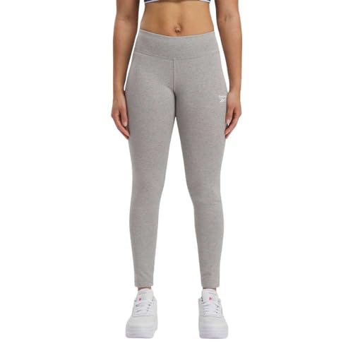 Reebok Legging de algodón RI SL MGREYH Mallas de Entrenamiento para Mujer, S