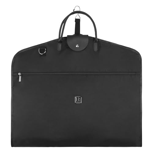 HUGH BUTLER - Kleidersack Anzug - Kleidersack Tasche Handgepäck - Wasserabweisend, Faltbar - für Damen und Herren - für 1-2 STK. Anzug, Kleid, Hemd - mit Schultergurt - Niles Schwarz