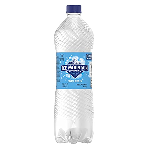 Image of Ice Mountain Sparkling Water, Simply Bubbles, 33.8 oz. Bottle (Pack of 5)