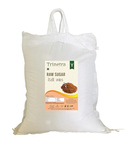 Image of Trinetra Desi Khand (Raw Sugar /Khandsari) | Unrefined & Healthier Alternative | 10 kg
