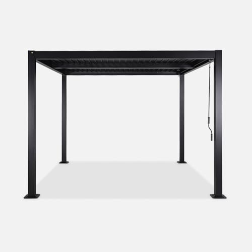 Pergola Bioclimatica 3X3M Alluminio E Acciaio, Lamelle Orientabili, - 3