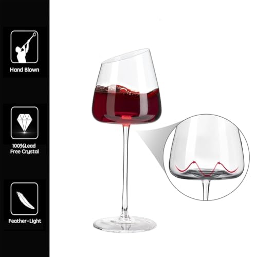 Verre à vin en cristal transparent de 25 cm pour vos repas