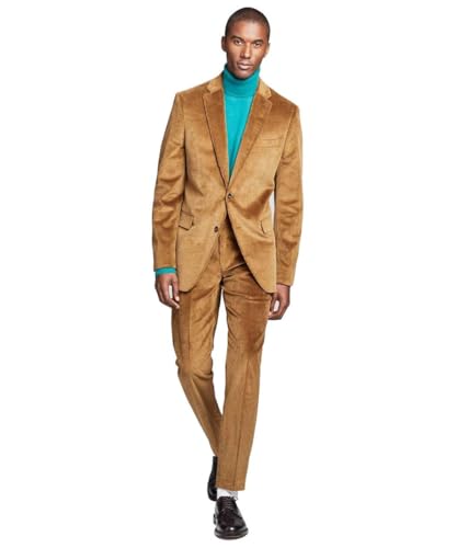 Costume 2 pièces velours homme avec revers échancré et finitions haut de gamme