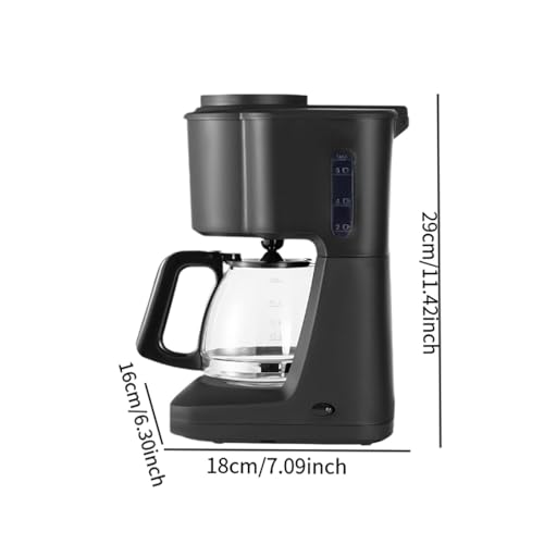 Fenteer Kaffeemaschine Automatische Brew Coffee Pot Wasserspiegel Indikator Kaffee -Tee -Maschinen Kaffee Tropfmaschine für Latte Cafe Office – Bild 7