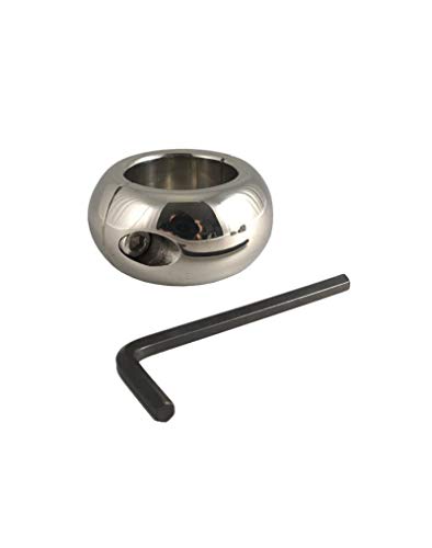 Ballstretcher pesado de metal con forma de donut de 330 gramos y 3 cm de ancho para estiramiento escrotal