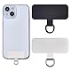 Jaslongri Handykette Pads,Handy Patch，Mobile Patch，Metall Pads,Universeller Handytrageband Pads ohne Klebstoff,Langlebige stabil Pads,Handy Lanyard Pads. (Schwarz, Silber)