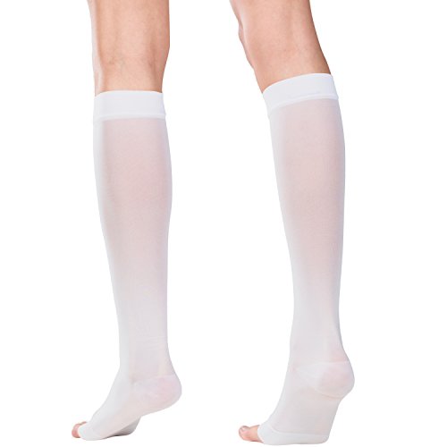 image for Truform Sheer Compression Stockings, 15-20 mmHg, Women's Knee High Len