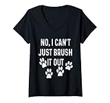 Photo Gallery donna no i cant just brush it out dog groomer veterinario gatto animale divertente maglietta con collo a v Photo Gallery donna no i cant just brush it out dog groomer veterinario gatto animale divertente maglietta con collo a v