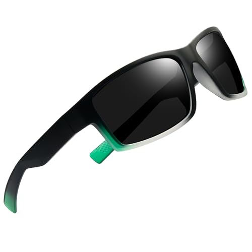 Image of Joopin Rectangle Sports Sunglasses Polarized UV Protection Shades for Men | Wrap Around Sun Glasses, Trendy Plastic Frame, TAC Lens, Safety, Driving, Running, Fishing, Cycling, Hiking