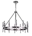 Craftmade 54312-BNK Larrson Outdoor Chandelier, 12-Light 720 Total Watts, Brushed Polished Nickel