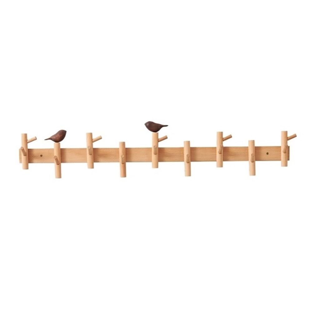 ZTHYSHOZ Coat Hooks Creative Wood Coat Hook Living Room Entry Door Wall Mounted Rack Key Hat Hooks(Large)