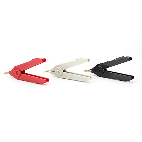 Image of Clips, P2004 3Pcs Copper Gold Plated Kelvin Test Clip 20A