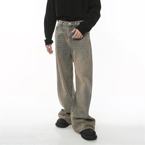 Men's Baggy Jeans Worn Out Loose Wide Leg Denim Pants Chic Distressed Streetwear Vintage Male Trousers4