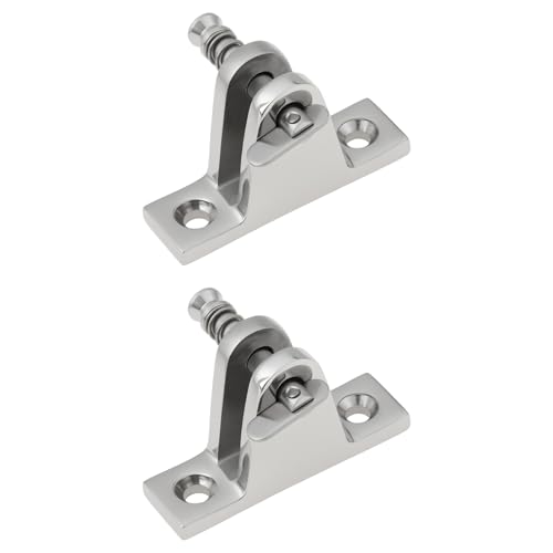 ECSiNG 2 Pièces de Quincaillerie Marine pour Bateau Charnière de Pont de Bimini en Acier Inoxydable 316 Fixation à 90° pour Support de Cadre de Capote