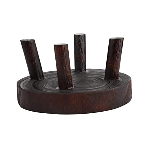 Pot de jardin à grains vintage sur mini tabouret bois - 4