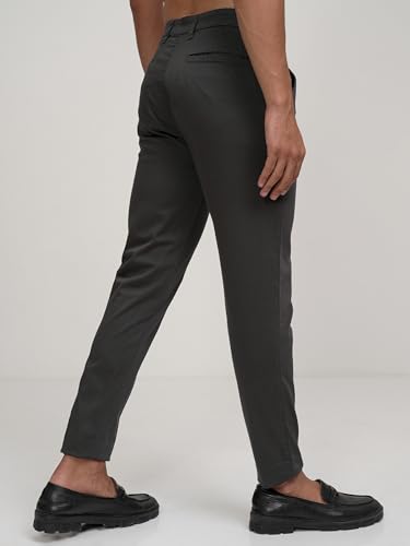 Image of Highlander Men's Slim Fit Formal Trousers | Ankle Length |Smart Trousers for Men | Chino Trousers for Men|Elegant Design | Comfortable Fabric for Daily Work & Formal Occasions