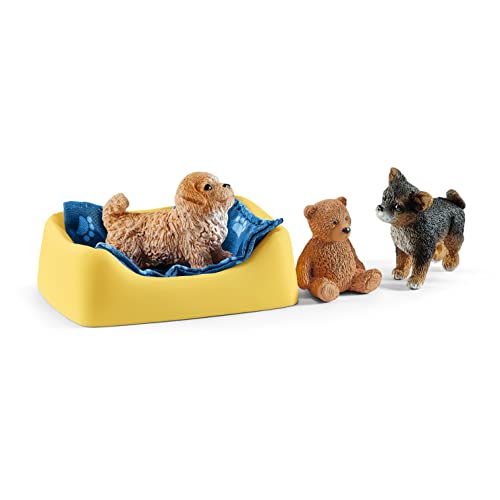 SCHLEICH 42480 Welpenstube, für Kinder ab 3+ Jahren, Farm World - Spielset