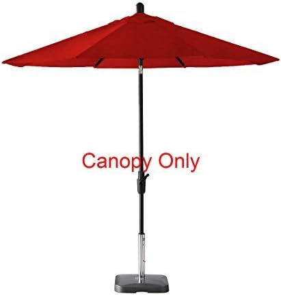 Amauri Outdoor Living The Market Collection Universal Fit Modern 9ft Sunbrella Fabric Replacement Umbrella Canopy, Jockey Red