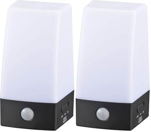 オーム電機 LEDセンサーライト 乾電池式 置き型 LS-B60JS-4 06-0144 OHM (× 2)
