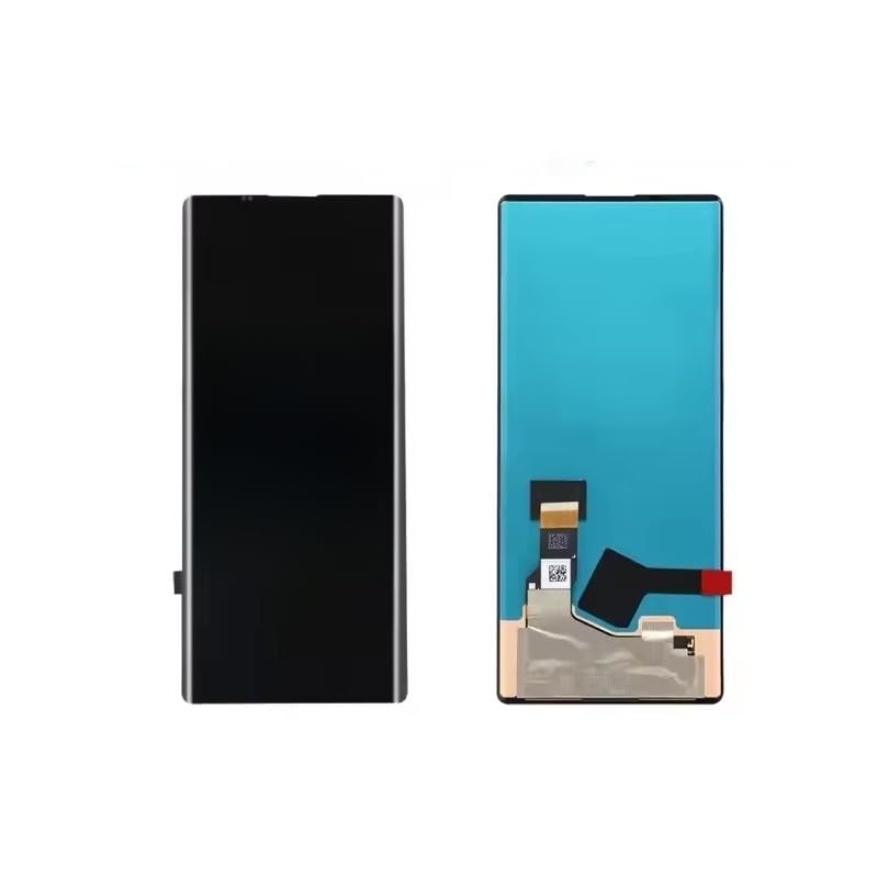 LG Wing 5G (LM F100N/F100VM/F100TM), pantalla LCD, pantalla táctil, digitalizador, montaje con marco, reemplazo completo del panel frontal de cristal (marco gris)