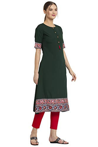 Image of ALC Creation Women's Crepe Printed A-Line Kurti