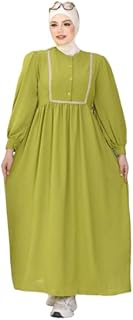 GAMAL SONS FOR ABAYA GS-110-42450-Apple Green-XL Casual Dress (90kg)