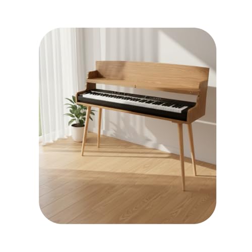 ASSELL Customize Wood Piano Keyboard Stand, Mid Century Modern Wooden Furniture Stand for Digital Piano and Keyboards, Compatible with 54-88 Key Electric Piano