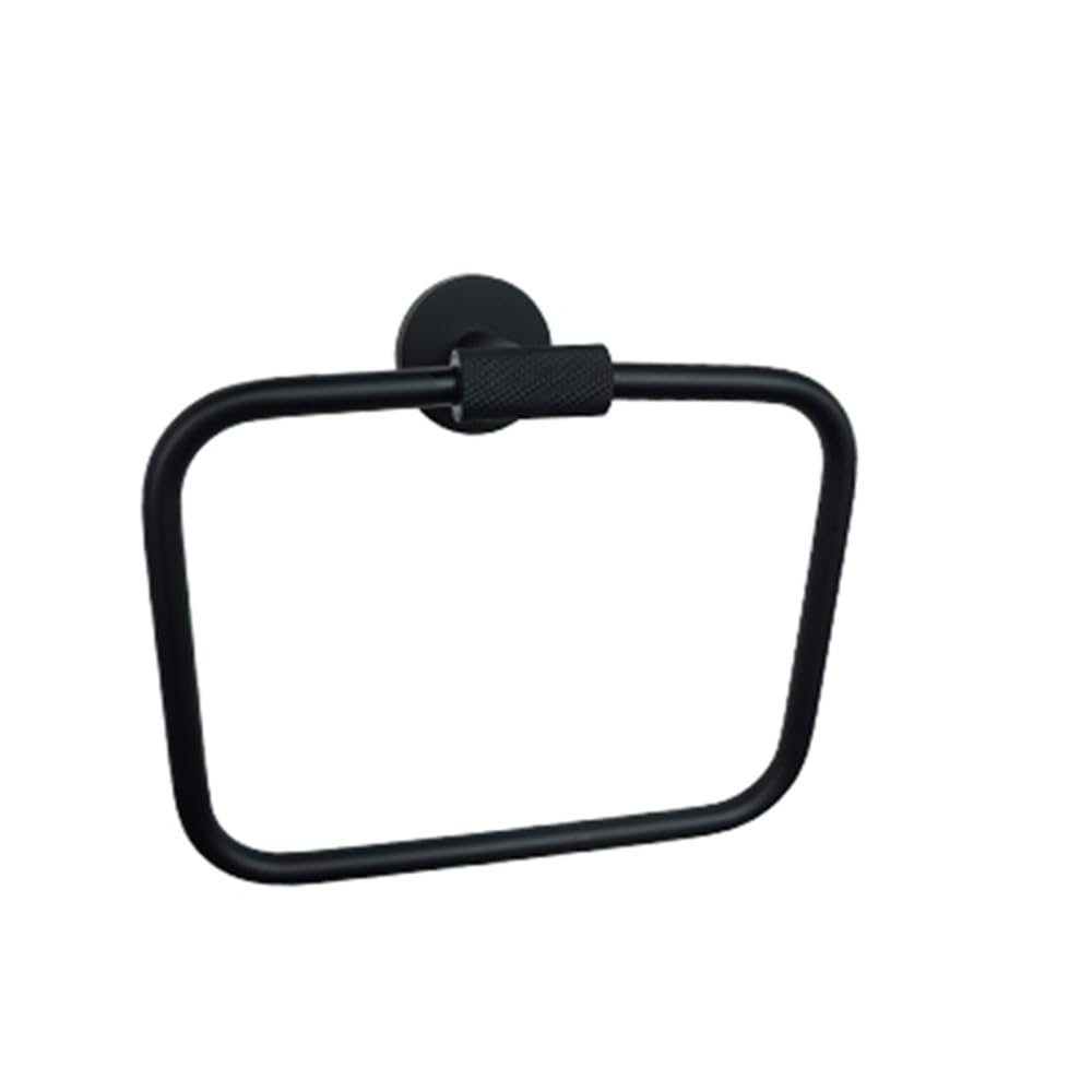 Anneau porte-serviettes noir mat idéal pour créer une ambiance spa relaxante à la maison
