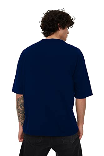 Image of Solid Baggy & Dropshoulder Oversized T-Shirt for Men