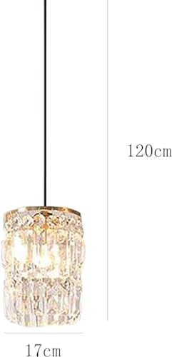 Lustre E27 en cristal doré 17x120cm pour table à manger et restaurant - 6