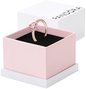 Pandora Sparkling Elevated Heart Ring Rose Gold Ring For Women