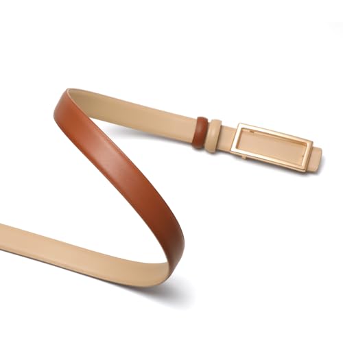 Womens Belt Reversible Leather Belt Skinny Thin Fashion Designer Waist Belts for Jeans Pants Dresses3