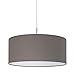 Produktbild EGLO Pendellampe Pasteri, 1 flammige textil Pendelleuchte, Hängeleuchte aus Stahl und Stoff, Farbe: Nickel matt, anthrazit braun, Fassung: E27, Ø: 53 cm