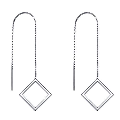 Boucles d'oreilles rhombe en argent pour vos soirées