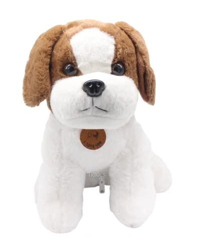 Image of Tickles Puppy Dog Soft Stuffed Plush Animal Toy for Kids Birthday Gift (Color: Brown; Size: 30 cm)