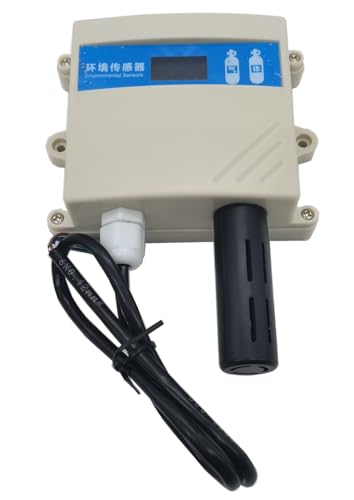 Carbon Dioxide CO2 Detection Transmitter Indoor Air Quality Detective Sensor High Precise Gas Monitor 0~5000ppm Capacity (External probe with display, 4-20mA output)