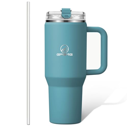 Gpeng 30/40/50 oz Tumbler with Handle, Water Bottles with Straw