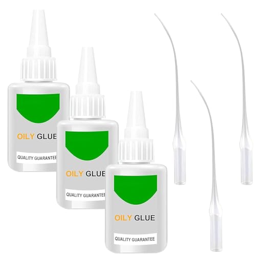 Pegamento Fuerte,50g Super Glue Universal,Pegamento Universal Extra Fuerte,Pegamento Instantáneo,Adhesivo Instantáneo,Pegamento Extrafuerte Transparente,Pegamento de Aceite, joyas, madera, etc (3pcs)