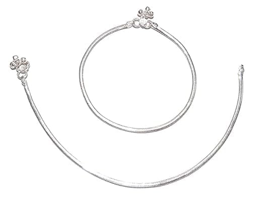 Anklet for Women – Elegant Adjustable Pair of Payal/Anklets with Smooth Finish – Traditional Indian Jewelry-image-29