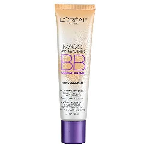 L'Oreal Paris Magic Skin Beautifier BB Cream, mediano 814 1 oz (paquete de 3)