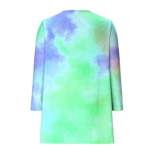 Tie Dye Cardigans for Girls Kids Open Front Long Sleeve Cardigan Sweater Coats Fall Tops with Pockets 5-14 Years3