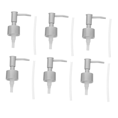 IWOWHERO 6 Piezas Bomba Dispensadora de Loción Repuesto Plástico para Jabón Líquido Champú Compatible con Botellas de Baño y Cocina Cabezal Duradero Multifuncional