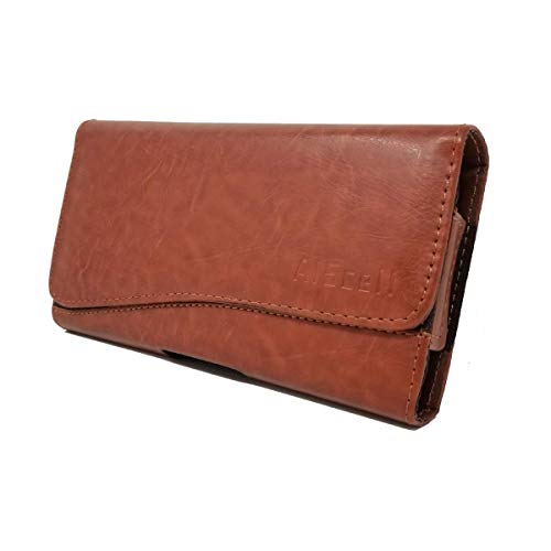 AIScell Belt Clip Case Tan Brown Leather Wallet Pouch Card Slot Case Holster for iPhone 13 Pro Max,12 Pro Max ,11 Pro Max , Xs Max ,8 Plus , 7 Plus ,6S Plus (Fit Hybrid Protective Cover Case on 17)
