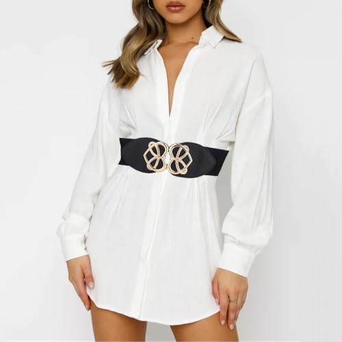 2 Pack Wide Waist belts for women Vintage Stretchy Belt Retro Fashion Cinch Belts for Dresses2