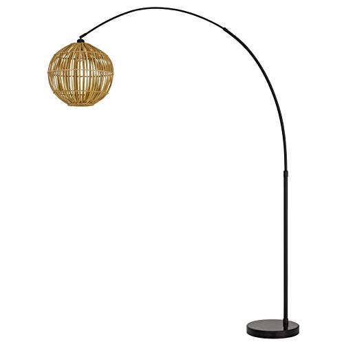 Unknown1 Lakeside Antique Brass Metal Floor Lamp with Shade Nautical Coastal Bronze