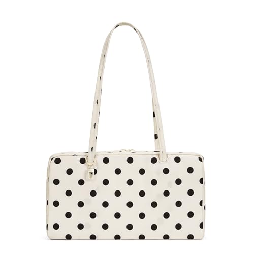 Slouchy Tote Bags Polka Dot Nylon Bowler Bag for Women Hobo Bags Large Shoulder Bag for Travel Work College