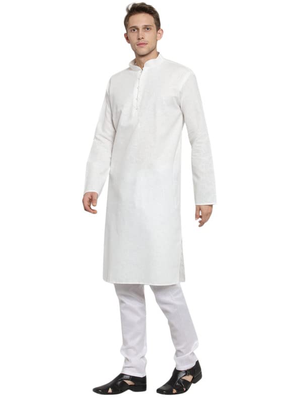 Image of RG DESIGNERS R VASUDEV Solid Cotton Kurta Churidhar set for Mens (10614)