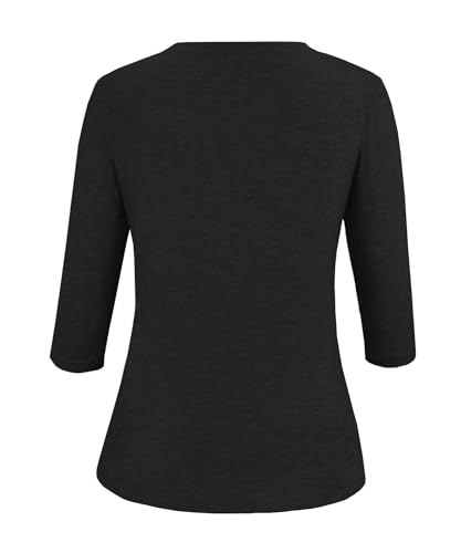Image of JomeDesign Womens Tops 3 /4 Sleeve Shirts Round Neck Loose Casual Blouses Floral Print Tshirts