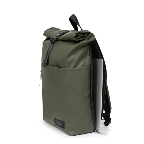 Image of EASTPAK Up Roll - 23L Roll-Top Backpack with 16 inch Laptop Sleeve, Security Pocket, Bottle Holder & Water-Resistant Finish, Tarp Forest