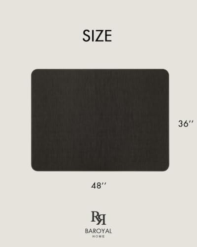 Image of Baroyal Office Chair Mat for Hardwood Floor Under Desk Computer Rolling Chair Mat for Wood /Tile Floor Non-Slip Heavy Duty Desk Rug PVC Plastic Hard Floor Protector 36 inch x 48 inch (Espresso)